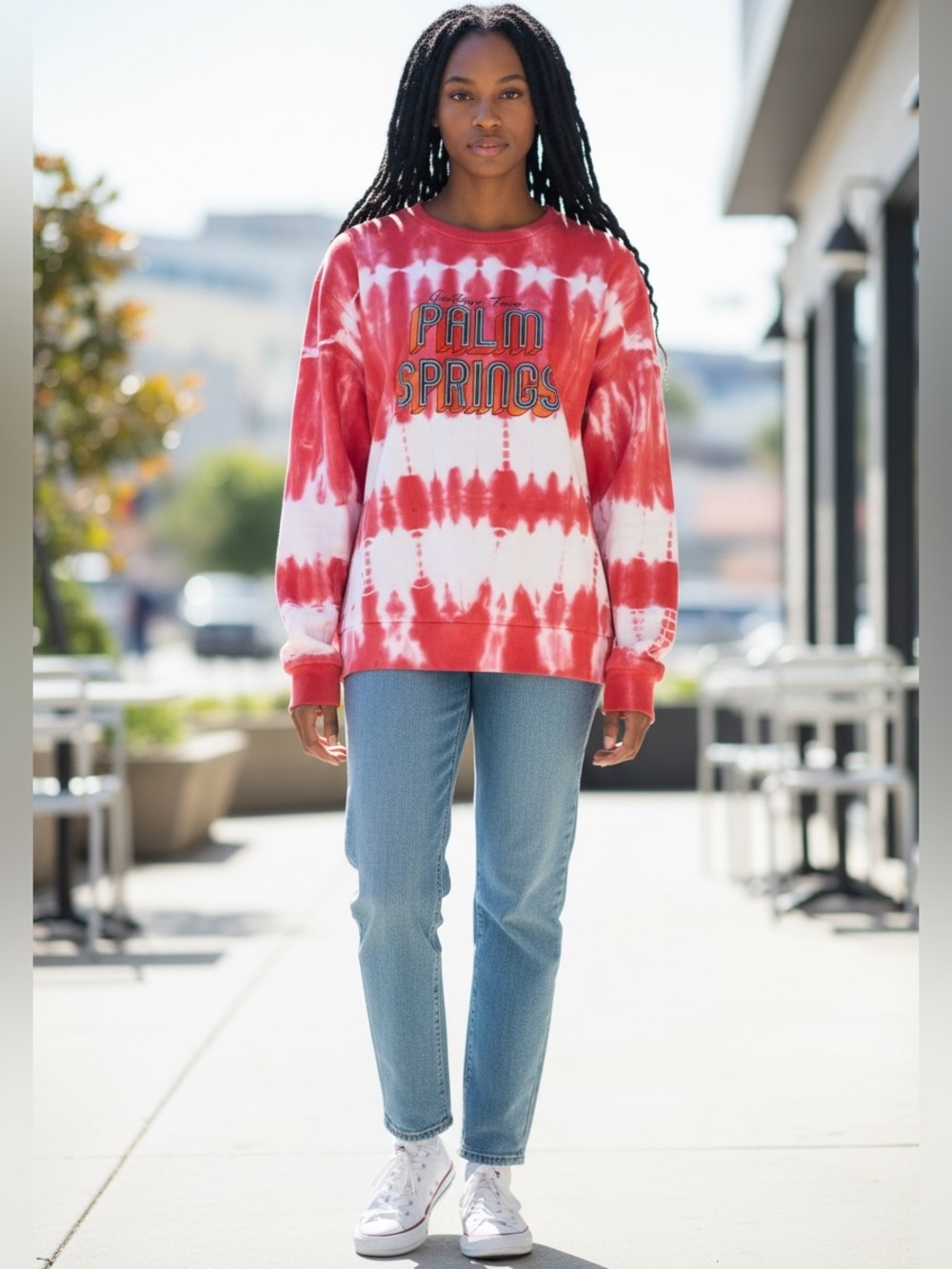 MKT Studio āGreetings From Palm Springsā Tie Dye Sweatshirt (A1)